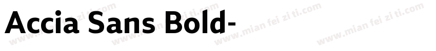 Accia Sans Bold字体转换